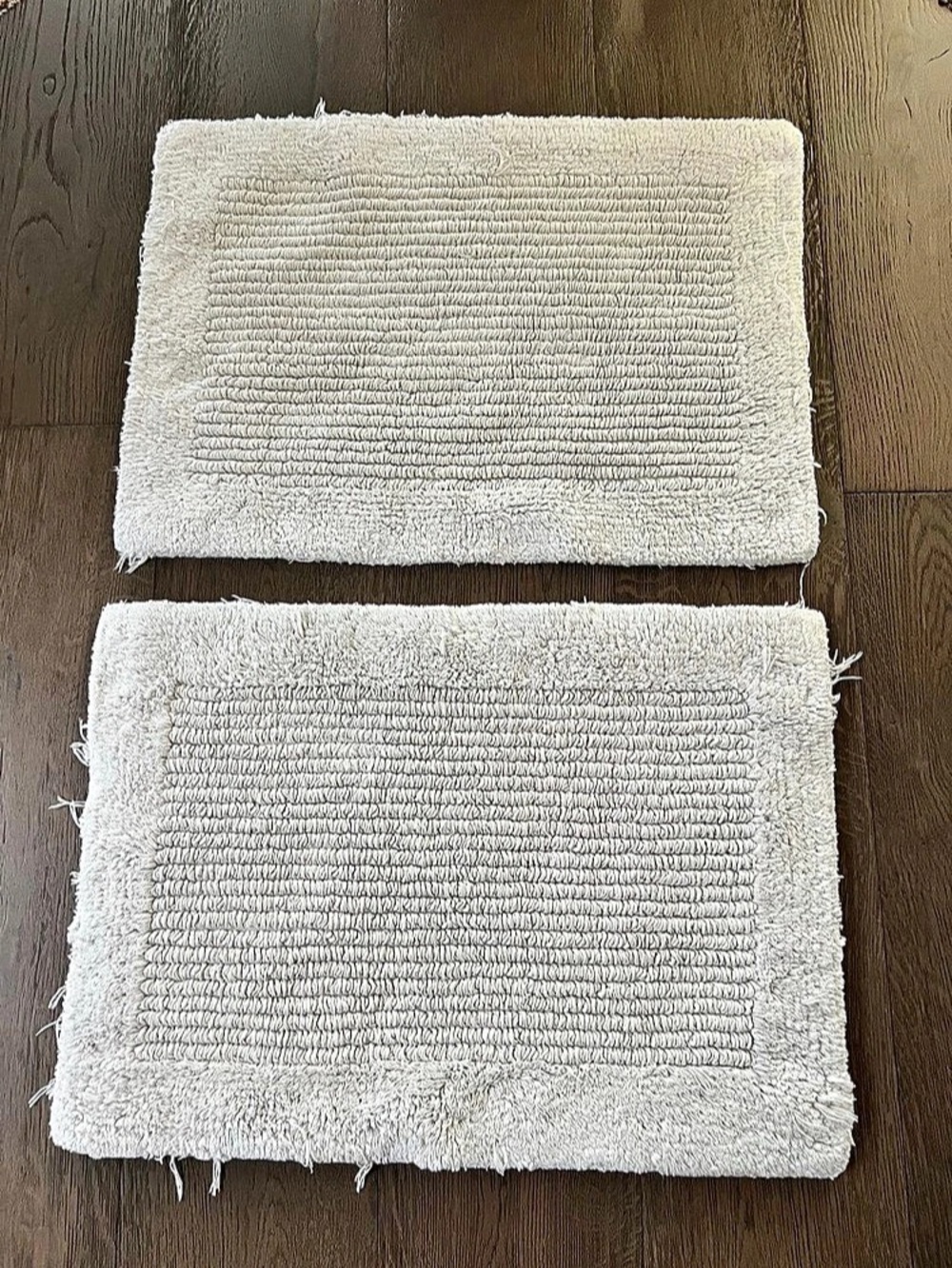 ❤️ Haven White Bath Mats - Set of 2